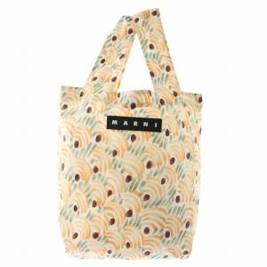 トートバッグ エコバッグ オープントップ ロゴ 総柄 オレンジ 緑 グリーン SHMH0024A0 TCX85