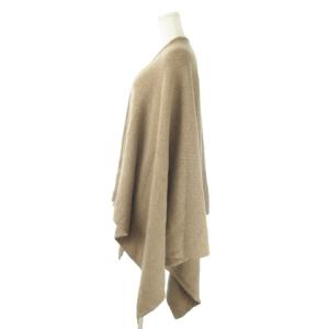 GIORGIO ARMANI LE COLLEZIONI ショール ストール ニット ヘムデザイン 茶 ブラウン /AO11 GY18