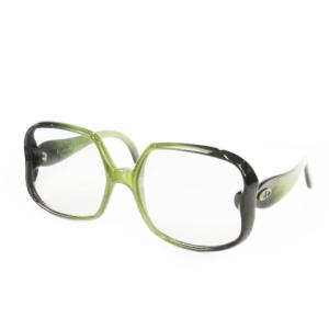 ヴィンテージ サングラス アイウェア スクエア CDロゴ グリーンカラーレンズ セルフレーム 51/4