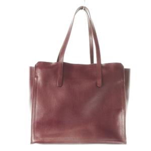 FURLA トートバッグ レザー 革 ロゴ チャーム付き マルーン ボルドー 赤紫 /CK19 GY13