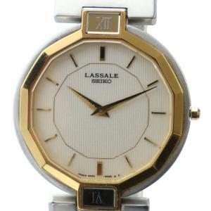 LASSALE ラサール 腕時計 ウォッチ クォーツ 白文字盤 シルバー色 ゴールド色 5A54-2010