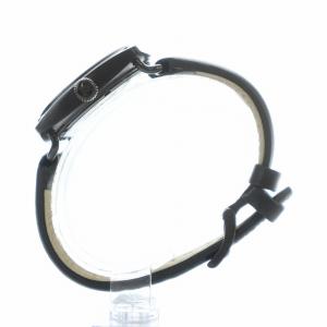 EMPORIO ARMANI 腕時計 ウォッチ クォーツ ロゴ スモセコ レザーベルト 黒文字盤 黒 ブラック AR-5900 GY18