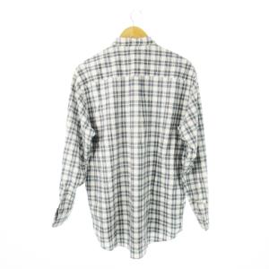 Papas MANIERE DE HEMING カジュアルシャツ ボタンダウン 長袖 薄手 コットン ロゴ チェック