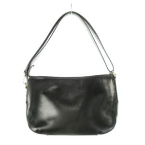 HIROFU ワンショルダーバッグ 2way レザー 革 ロゴ型押し 黒 ブラック /CK13 GY11