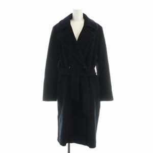 マニュエラ チェスターコート アンゴラ 42 ブラック