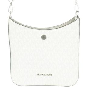 ショルダーバッグ レザー シグネチャー MK柄 総柄 白 ホワイト グレー /AH1 GY18