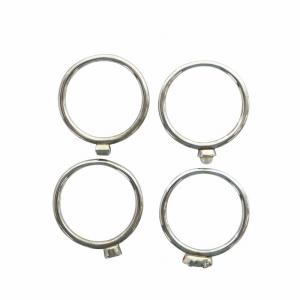 agete 指輪 リング 4点セット アクセサリー ロゴ 13号 シルバー色 GY18 /MQ