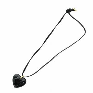 Baccarat ネックレス アクセサリー ペンダント ハート ロゴ ガラス 黒 ブラック GY18 /MQ