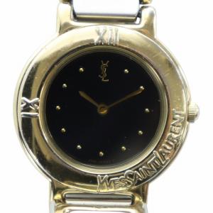 腕時計 ウォッチ クォーツ ローマン 黒文字盤 ロゴ ゴールド色 2200-229789 GY18 /MQ