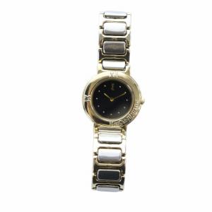 YVES SAINT LAURENT 腕時計 ウォッチ クォーツ ローマン 黒文字盤 ロゴ ゴールド色 2200-229789 GY18 /MQ