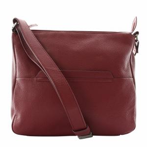 ショルダーバッグ レザー ロゴ 型押し 赤 レッド /XZ GY18