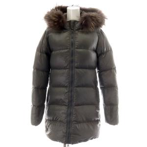 カッパ Kappa ダウンコート ロング フード ラクーンファー タヌキ 毛皮 ダブルジップ 40 M