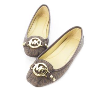 Fulton Studded バレエシューズ フラットパンプス PVC レザー 革 MK柄 ロゴ US6M