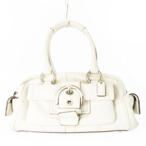 ハンドバッグ レザー 革 ベルトデザイン バックル ターンロック 白 ホワイト 8A10 /CK7 GY18