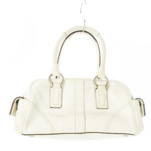 COACH ハンドバッグ レザー 革 ベルトデザイン バックル ターンロック 白 ホワイト 8A10 /CK7 GY18