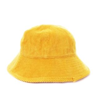 Timberland オールジェンダー ラウンド トップ コーデュロイ バケット ハット ベルハット ロゴ刺繍 L/XL 黄