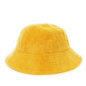 Timberland オールジェンダー ラウンド トップ コーデュロイ バケット ハット ベルハット ロゴ刺繍 L/XL 黄
