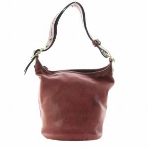 ショルダーバッグ レザー 内側チェック柄 ロゴ 赤 レッド 11422 /XZ GY18