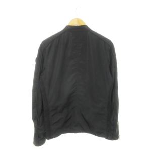 DIESEL シングルライダース ジャケット ポリエステル スタンドカラー ジップアップ S 黒 ブラック /MN16