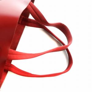 PRADA トートバッグ ハンド レザー パンチング ロゴ ポーチ付き 赤 レッド GY17 /MQ OH