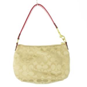 COACH POPPY ハンドバッグ ミニ キャンバス ジャカード レザー 革 エナメル シグネチャー 赤 レッド