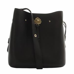 マーティ スモール バケット ショルダーバッグ レザー マグネット ゴールド金具 黒 ブラック WKRU7063