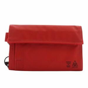 吉田カバン 長財布 二つ折り PVC レザー マジックテープ ロゴ 赤 レッド /XZ GY18