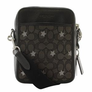 サリバン ショルダーバッグ キャンバス レザー シグネチャー 星 スター 総柄 ロゴ 黒 ブラック シルバー色