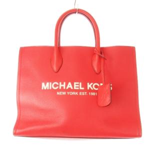 トートバッグ ハンドバッグ レザー 革 シボ革 ロゴ 赤 レッド /CK22 GY18