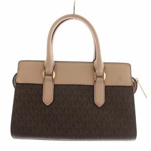 MICHAEL KORS MIRREN サッチェル スモール ハンドバッグ ショルダー 2WAY レザー シグネチャー 総柄 ロゴ