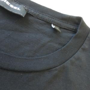 DIESEL 長袖Tシャツ ロンT クルーネック コットン ロゴ L 黒 ブラック /AO18 GY18