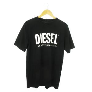 Tシャツ カットソー 半袖 クルーネック コットン ロゴ L 黒 ブラック /AO9 GY18