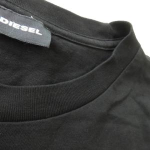 DIESEL Tシャツ カットソー 半袖 クルーネック コットン ロゴ L 黒 ブラック /AO9 GY18