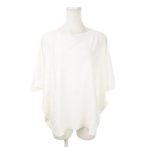 23SS クレープ ストレッチ ドルマン ニット カットソー 七分袖 薄手 大きいサイズ 44 XXL