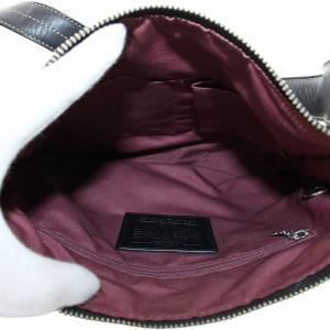 COACH ショルダーバッグ キャンバス レザー シグネチャー 総柄 ベージュ 黒 ブラック F12327 /XZ