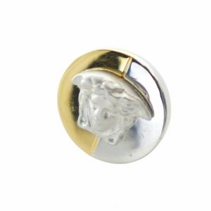 ピンバッチ タイピン アクセサリー メデューサ バイカラー ロゴ ゴールド色 シルバー色 GY18 /MQ