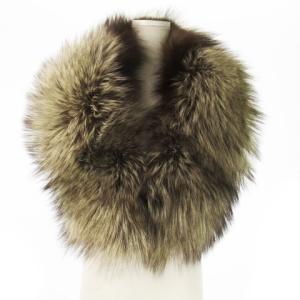 ファーマフラー ショール ティペット フォックス 毛皮 和装 茶 ブラウン /AO4 GY18