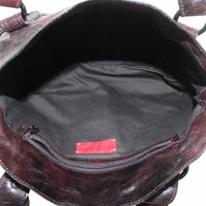 VALENTINO GARAVANI ハンドバッグ レザー マグネット ラインストーン ロゴ 茶色 ブラウン /XZ GY18