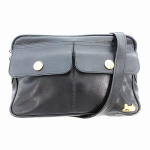 ショルダーバッグ レザー ブラック