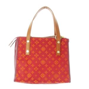 russet ハンドバッグ 2way ショルダーバッグ ナイロン レザー 総柄 赤 レッド /AO5 GY18