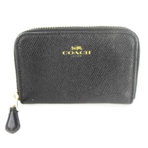 コインケース 小銭入れ ラウンド レザー 革 ロゴ 黒 ブラック F27569 /CK25 GY18