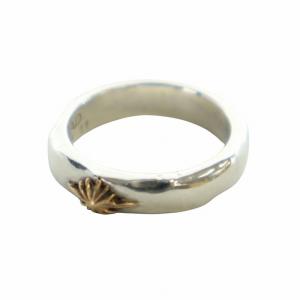 太陽神 サンシンボル 指輪 アクセサリー リング 槌目 Silver925 ロゴ 11号 シルバー色 GY18