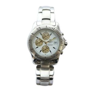 GIVENCHY 腕時計 ウォッチ クォーツ クロノグラフ デイト カレンダー付き 白文字盤 シルバー色 GV4-MSBRW