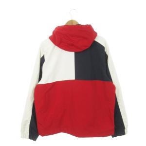TOMMY HILFIGER ヨットジャケット ジップアップ フーディー 切替 ロゴ メッシュ裏地 スポーツ S/P 赤 レッド /AH9