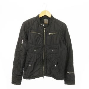 ライダースジャケット シングル 中綿 ダブルジップ S 黒 ブラック /AO3 GY18