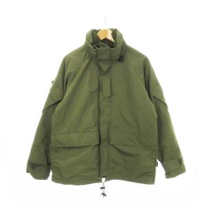 ミリタリージャケット フリースライナー付き ジップアップ フード収納 M 緑 カーキ 6132112 /AH16