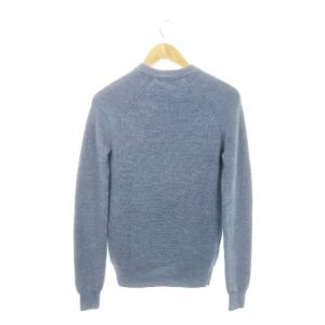 MICHAEL KORS ニット セーター クルーネック 長袖 ラグラン ウール ミックスカラー XS 水色 ブルー 0F2605X7AP