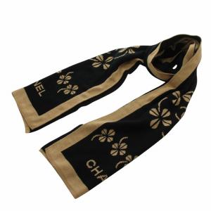 マフラー クローバー ココマーク ブラウン ブラック