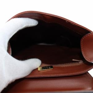 BALLY ショルダーバッグ レザー マグネット ロゴ ゴールド金具 茶色 ブラウン /XZ GY18