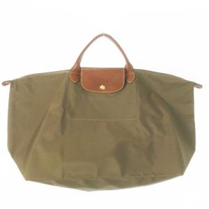 ル プリアージュ トートバッグ ナイロン レザー 革 ロゴ 折り畳み 緑 グリーン /AO2 GY18